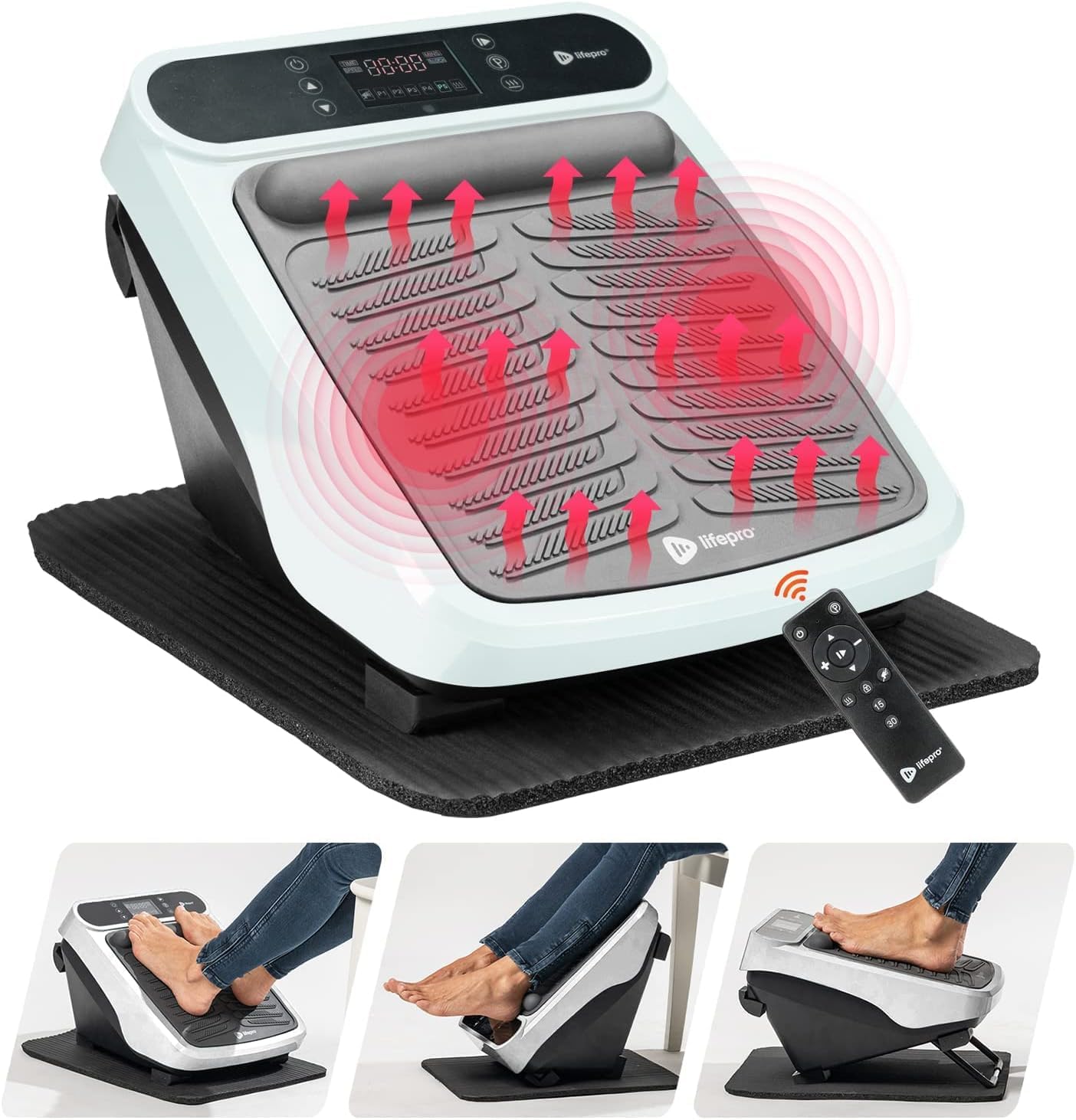 LifePro Foot Massager for Relaxing Calf & Foot Therapy - Vibrating Foot Massage Circulation Machine for Legs and Feet with Heat Combo